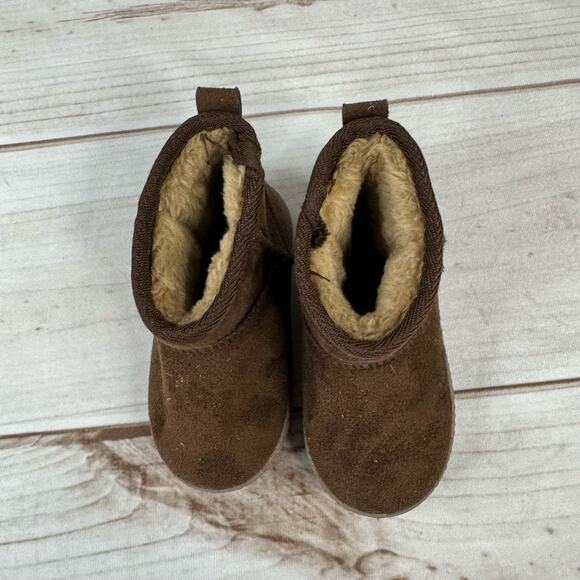 MK Matt Keely Brown Winter Boots With Soft Warm Fleece Lining Toddler Size 7 - Picture 7 of 12